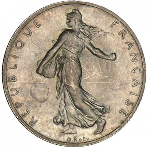 2 Francs Obverse Image minted in FRANCE in 1912 (1871-1940 - Third Republic)  - The Coin Database