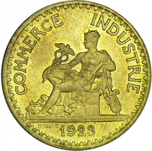 2 Francs Obverse Image minted in FRANCE in 1923 (1871-1940 - Third Republic)  - The Coin Database