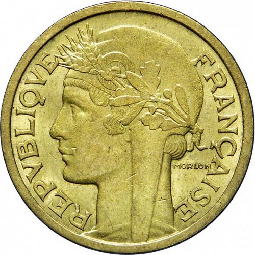 2 Francs Obverse Image minted in FRANCE in 1935 (1871-1940 - Third Republic)  - The Coin Database
