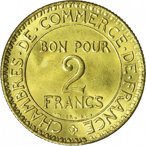 2 Francs Reverse Image minted in FRANCE in 1921 (1871-1940 - Third Republic)  - The Coin Database