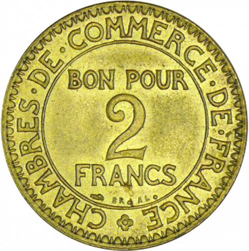 2 Francs Reverse Image minted in FRANCE in 1926 (1871-1940 - Third Republic)  - The Coin Database