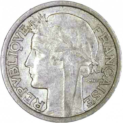 2 Francs Obverse Image minted in FRANCE in 1949 (1947-1958 - Fourth Republic)  - The Coin Database