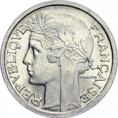 2 Francs Obverse Image minted in FRANCE in 1949B (1947-1958 - Fourth Republic)  - The Coin Database