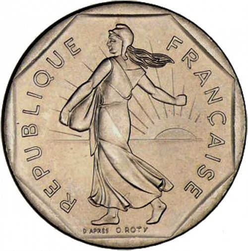 2 Francs Obverse Image minted in FRANCE in 1986 (1959-2001 - Fifth Republic)  - The Coin Database