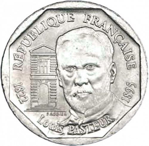 2 Francs Obverse Image minted in FRANCE in 1995 (1959-2001 - Fifth Republic)  - The Coin Database