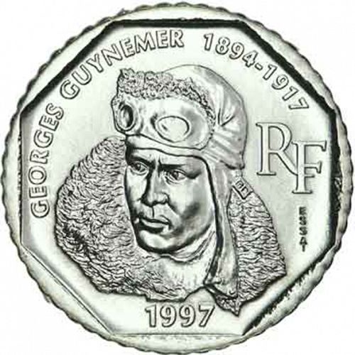 2 Francs Obverse Image minted in FRANCE in 1997 (1959-2001 - Fifth Republic)  - The Coin Database