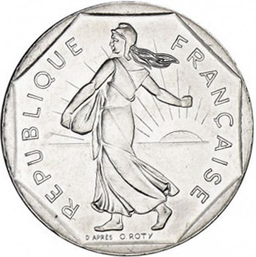 2 Francs Obverse Image minted in FRANCE in 1999 (1959-2001 - Fifth Republic)  - The Coin Database