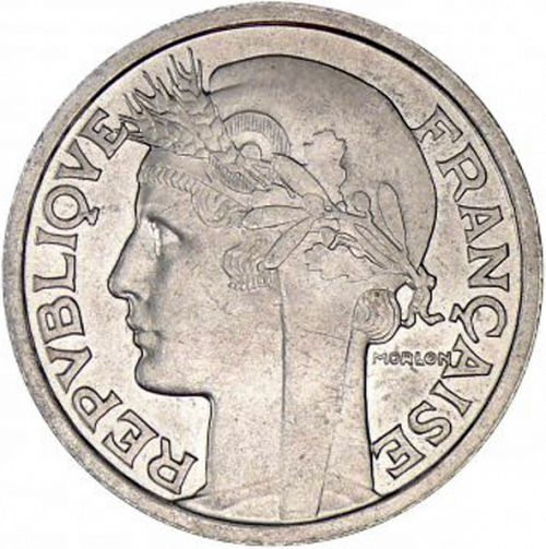 2 Francs Obverse Image minted in FRANCE in 1947 (1944-1947 - Provisional Government)  - The Coin Database
