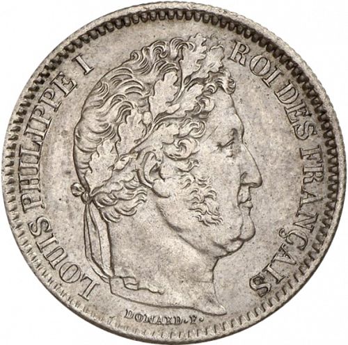 2 Franc Obverse Image minted in FRANCE in 1832H (1830-1848 - Louis Philippe I)  - The Coin Database