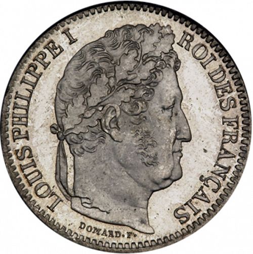 2 Francs Obverse Image minted in FRANCE in 1841A (1830-1848 - Louis Philippe I)  - The Coin Database