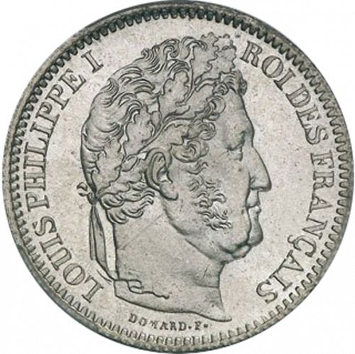 2 Francs Obverse Image minted in FRANCE in 1842A (1830-1848 - Louis Philippe I)  - The Coin Database