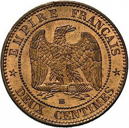 2 Centimes Reverse Image minted in FRANCE in 1855BB (1852-1870 - Napoléon III)  - The Coin Database