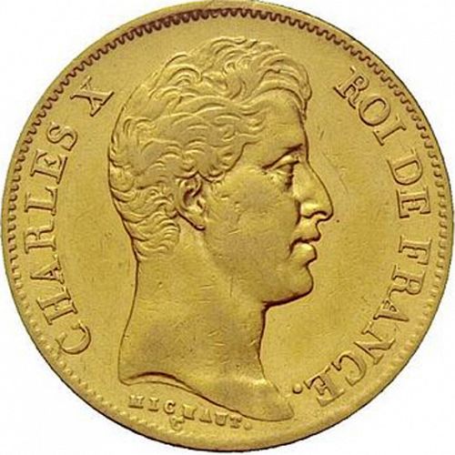 40 Francs Obverse Image minted in FRANCE in 1830A (1824-1830 - Charles X)  - The Coin Database