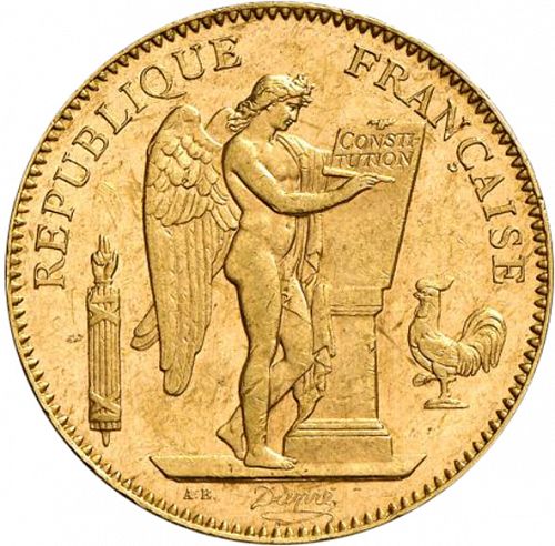 50 Francs Obverse Image minted in FRANCE in 1896A (1871-1940 - Third Republic)  - The Coin Database