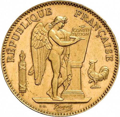 50 Francs Obverse Image minted in FRANCE in 1900A (1871-1940 - Third Republic)  - The Coin Database