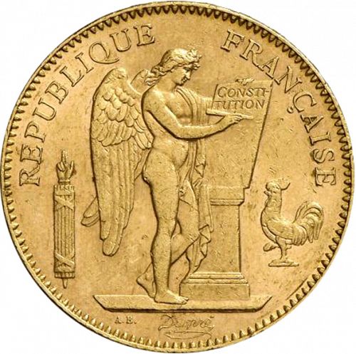50 Francs Obverse Image minted in FRANCE in 1904A (1871-1940 - Third Republic)  - The Coin Database