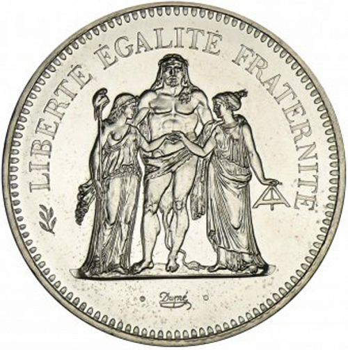 50 Francs Obverse Image minted in FRANCE in 1980 (1959-2001 - Fifth Republic)  - The Coin Database