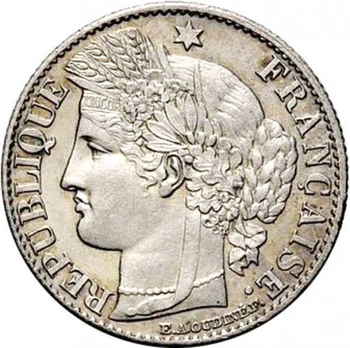 50 Centimes Obverse Image minted in FRANCE in 1872A (1871-1940 - Third Republic)  - The Coin Database