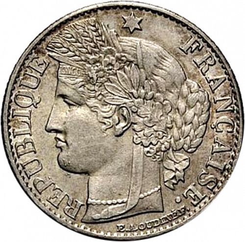 50 Centimes Obverse Image minted in FRANCE in 1872K (1871-1940 - Third Republic)  - The Coin Database