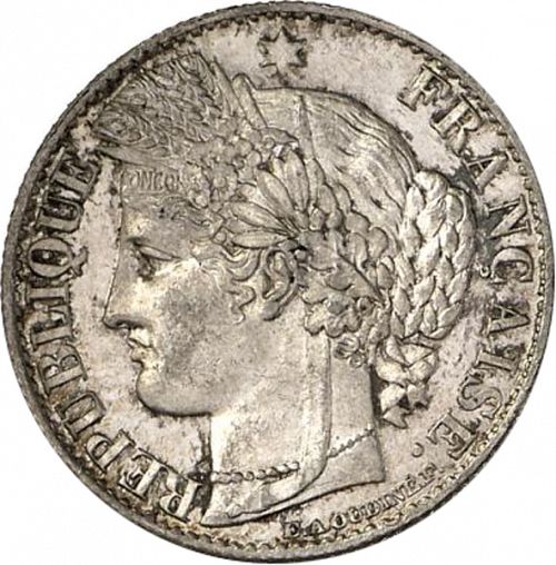 50 Centimes Obverse Image minted in FRANCE in 1882A (1871-1940 - Third Republic)  - The Coin Database