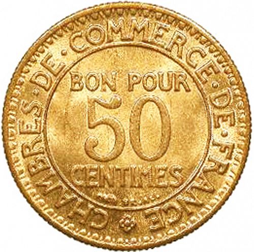 50 Centimes Reverse Image minted in FRANCE in 1924 (1871-1940 - Third Republic)  - The Coin Database