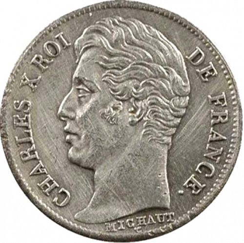 half Franc Obverse Image minted in FRANCE in 1826A (1824-1830 - Charles X)  - The Coin Database