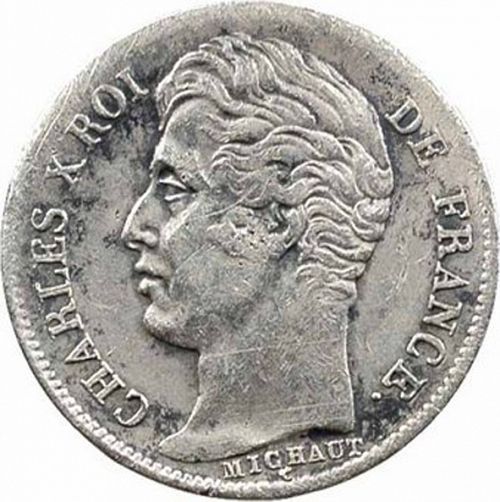 half Franc Obverse Image minted in FRANCE in 1828M (1824-1830 - Charles X)  - The Coin Database