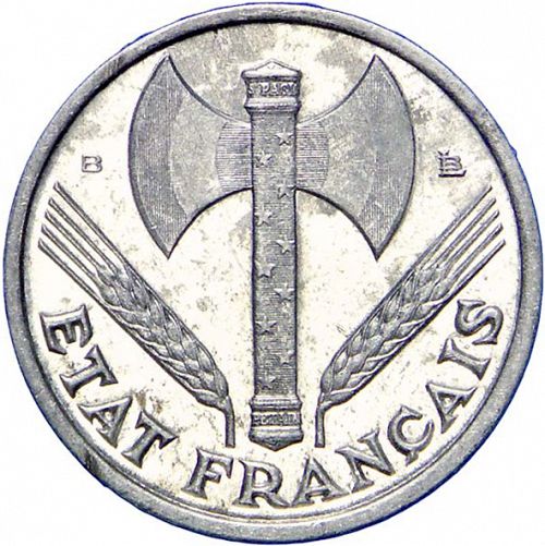 50 Centimes Obverse Image minted in FRANCE in 1943B (1940-1944 - Vichy State)  - The Coin Database