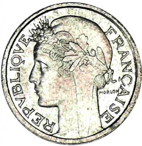 50 Centimes Obverse Image minted in FRANCE in 1945C (1944-1947 - Provisional Government)  - The Coin Database