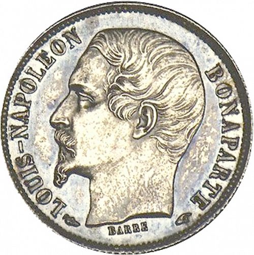 50 Centimes Obverse Image minted in FRANCE in 1852A (1852 - Louis-Napoléon)  - The Coin Database