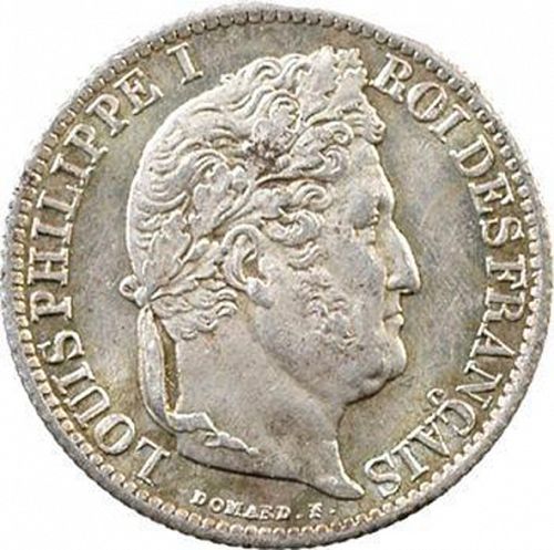 half Franc Obverse Image minted in FRANCE in 1842B (1830-1848 - Louis Philippe I)  - The Coin Database