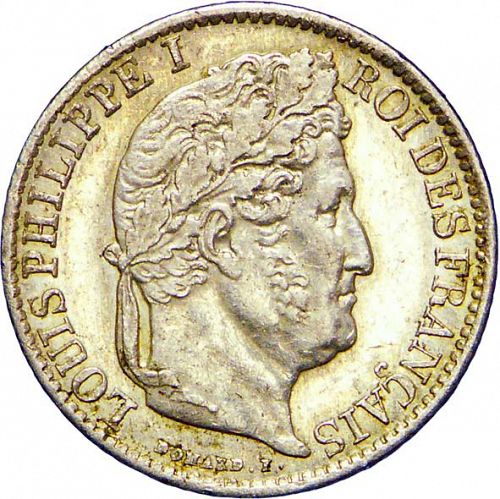 half Franc Obverse Image minted in FRANCE in 1844W (1830-1848 - Louis Philippe I)  - The Coin Database