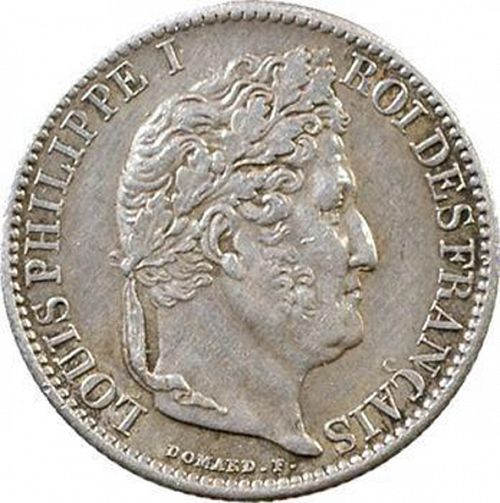 50 Centimes Obverse Image minted in FRANCE in 1845B (1830-1848 - Louis Philippe I)  - The Coin Database