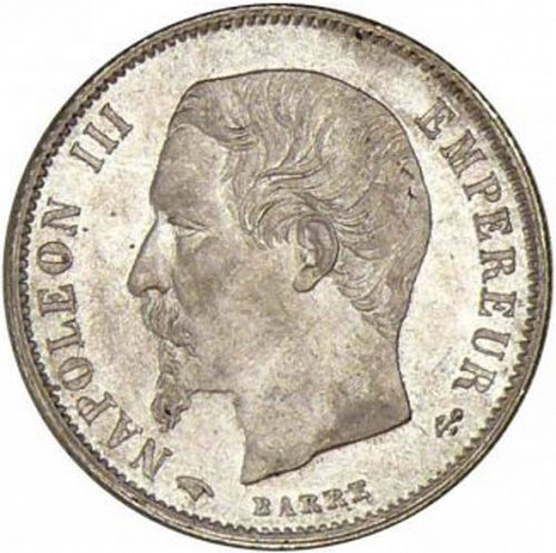 50 Centimes Obverse Image minted in FRANCE in 1859A (1852-1870 - Napoléon III)  - The Coin Database