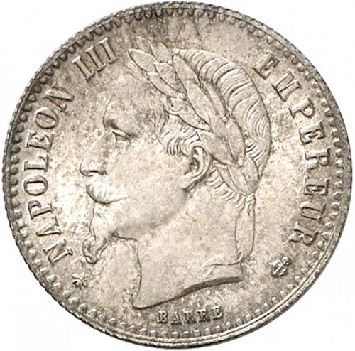 50 Centimes Obverse Image minted in FRANCE in 1864A (1852-1870 - Napoléon III)  - The Coin Database