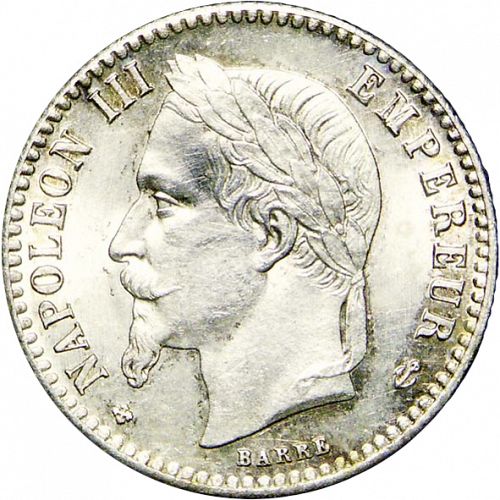 50 Centimes Obverse Image minted in FRANCE in 1866BB (1852-1870 - Napoléon III)  - The Coin Database