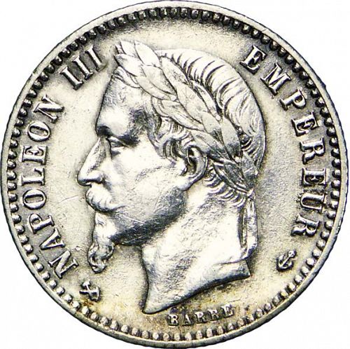 50 Centimes Obverse Image minted in FRANCE in 1866K (1852-1870 - Napoléon III)  - The Coin Database