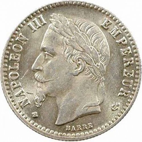 50 Centimes Obverse Image minted in FRANCE in 1867BB (1852-1870 - Napoléon III)  - The Coin Database