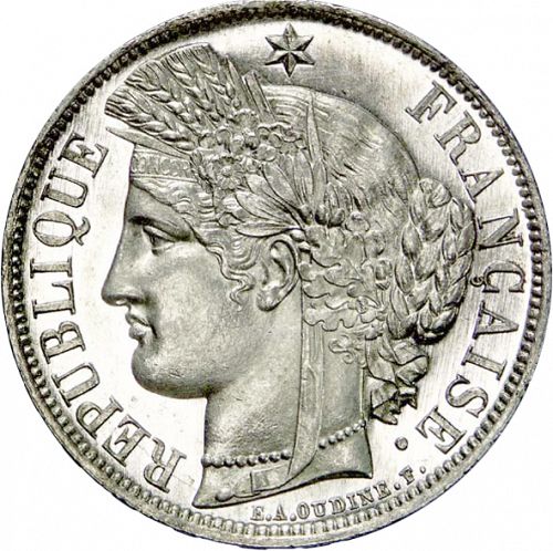 5 Francs Obverse Image minted in FRANCE in 1870A (1871-1940 - Third Republic)  - The Coin Database