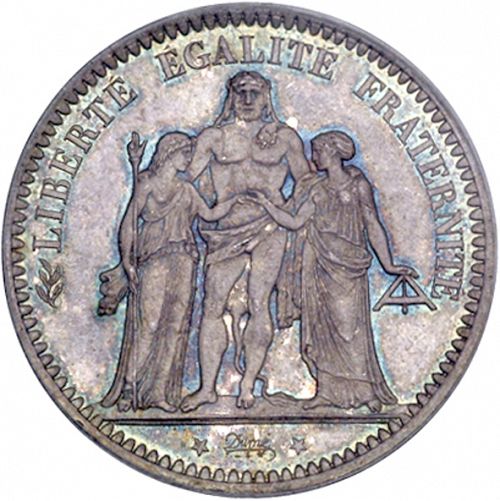 5 Francs Obverse Image minted in FRANCE in 1871A (1871-1940 - Third Republic)  - The Coin Database