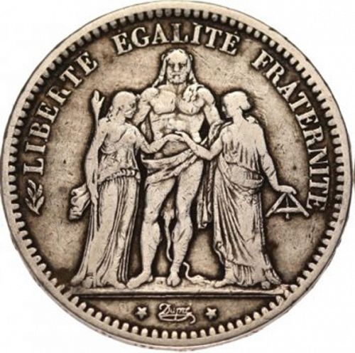 5 Francs Obverse Image minted in FRANCE in 1871K (1871-1940 - Third Republic)  - The Coin Database