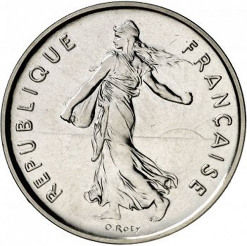5 Francs Obverse Image minted in FRANCE in 1985 (1959-2001 - Fifth Republic)  - The Coin Database