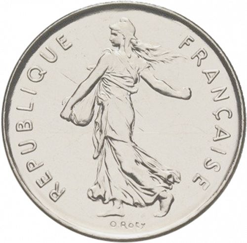5 Francs Obverse Image minted in FRANCE in 1992 (1959-2001 - Fifth Republic)  - The Coin Database