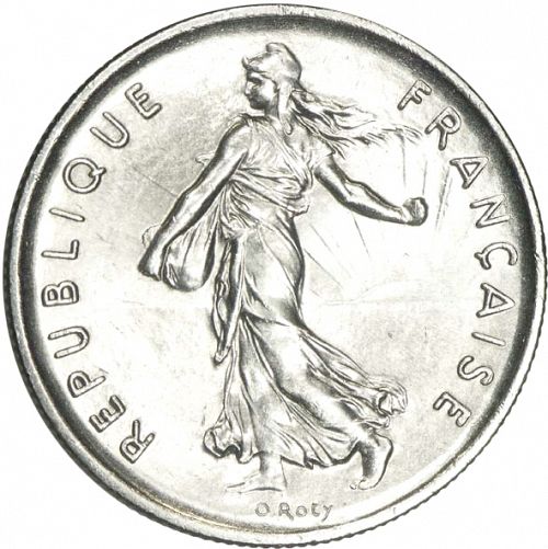 5 Francs Obverse Image minted in FRANCE in 1995 (1959-2001 - Fifth Republic)  - The Coin Database