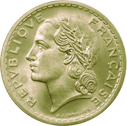 5 Francs Obverse Image minted in FRANCE in 1946 (1944-1947 - Provisional Government)  - The Coin Database