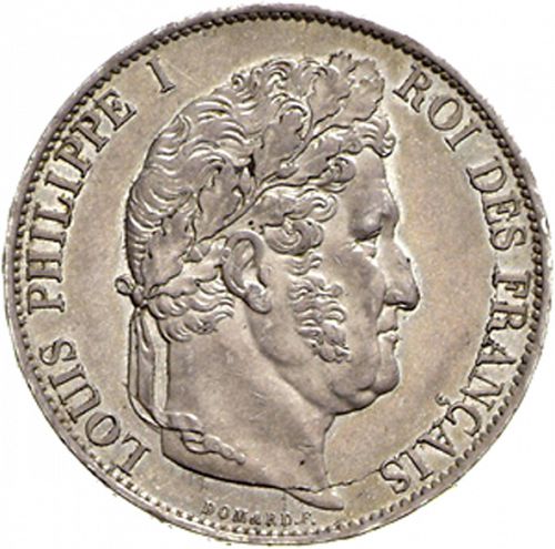 5 Francs Obverse Image minted in FRANCE in 1847BB (1830-1848 - Louis Philippe I)  - The Coin Database