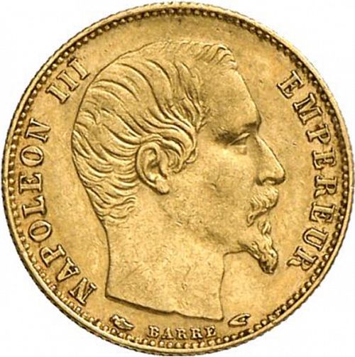 5 Francs Obverse Image minted in FRANCE in 1855A (1852-1870 - Napoléon III)  - The Coin Database
