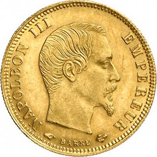 5 Francs Obverse Image minted in FRANCE in 1856A (1852-1870 - Napoléon III)  - The Coin Database