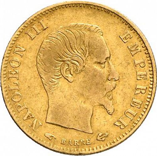 5 Francs Obverse Image minted in FRANCE in 1858A (1852-1870 - Napoléon III)  - The Coin Database