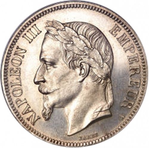 5 Francs Obverse Image minted in FRANCE in 1861A (1852-1870 - Napoléon III)  - The Coin Database